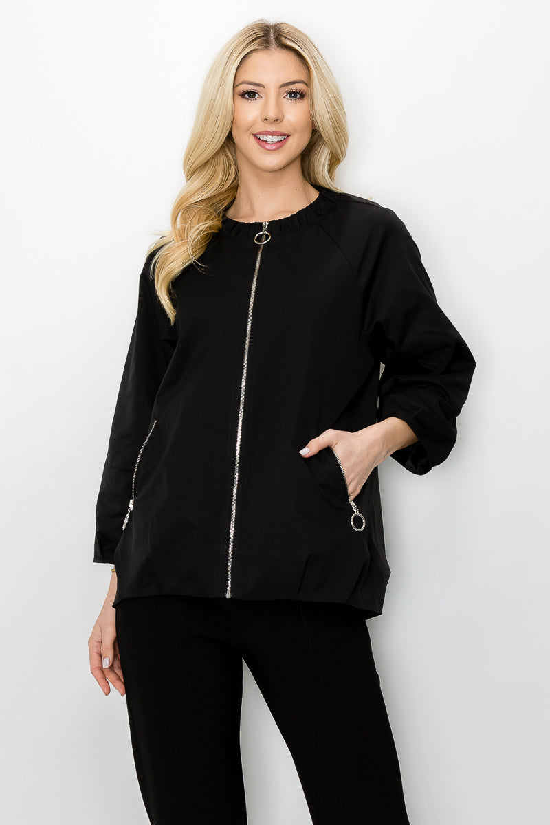 Jerrica Woven Full Zip Jacket