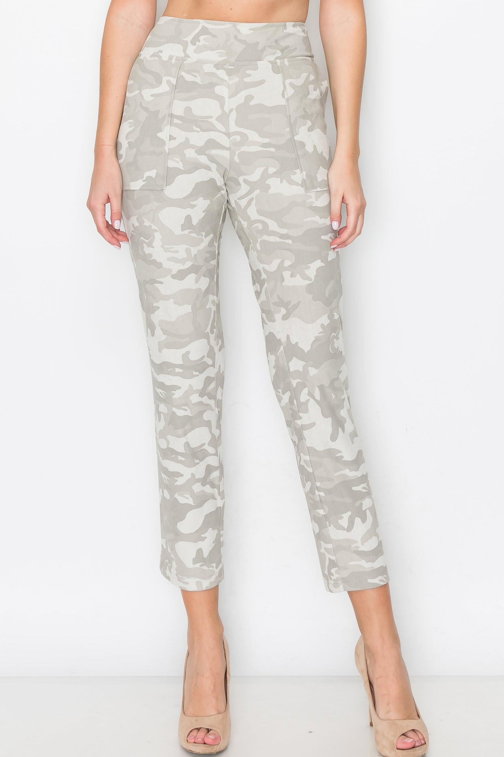 Anna Stretch Suede Camouflage Pant