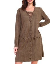 Load image into Gallery viewer, Arica Suede Tunic Dress