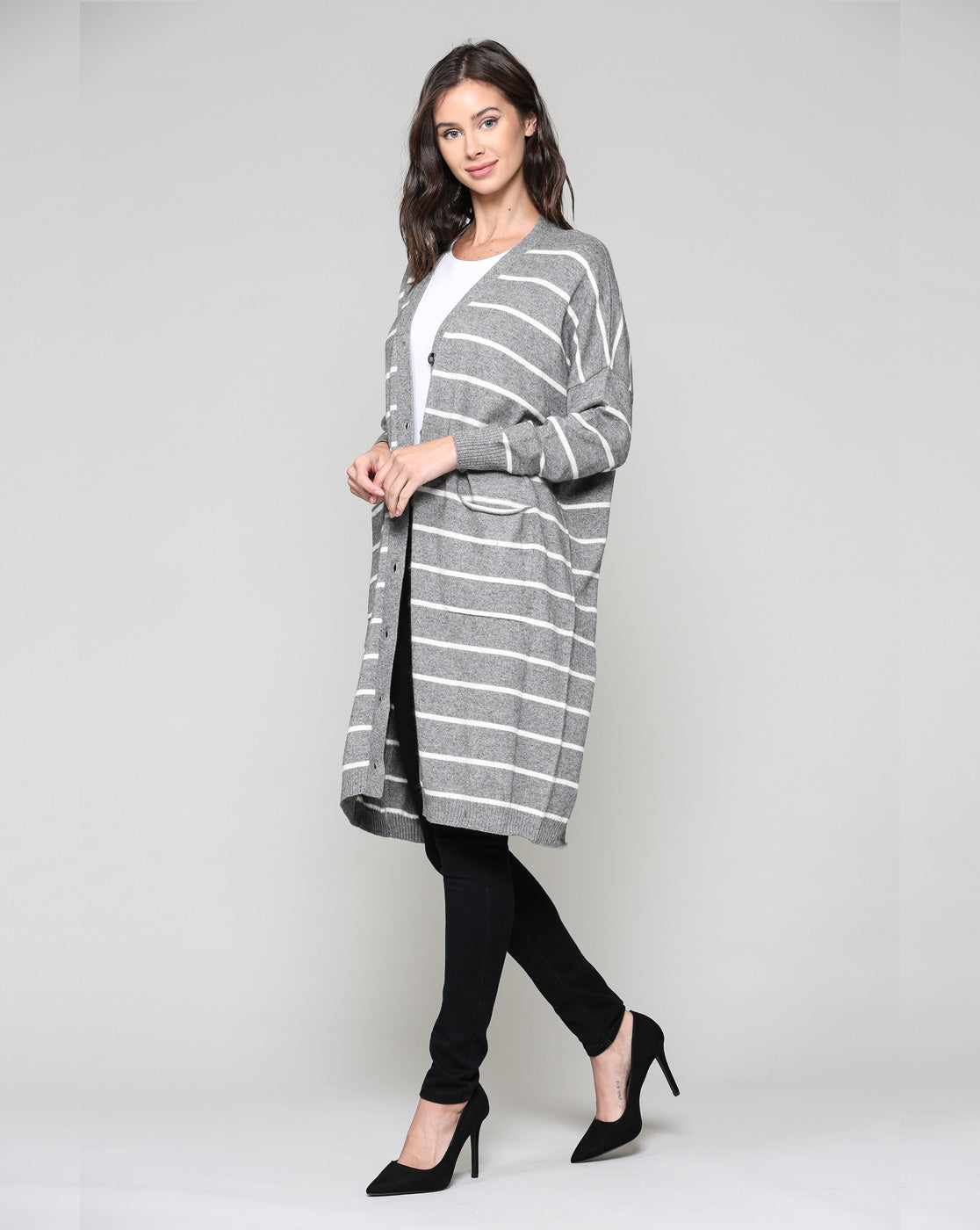 Shayla Stretch Knitted Sweater Cardigan