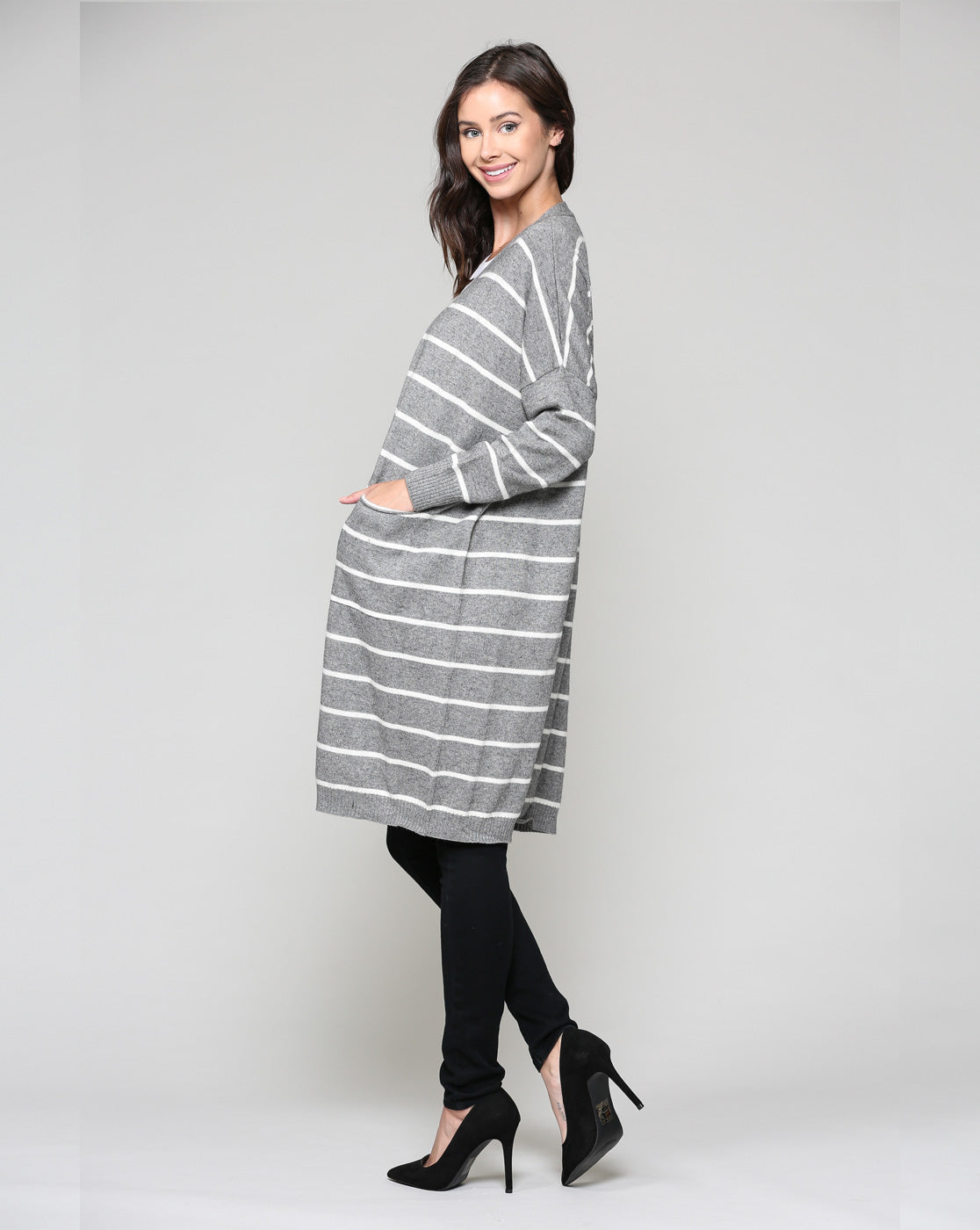 Shayla Stretch Knitted Sweater Cardigan