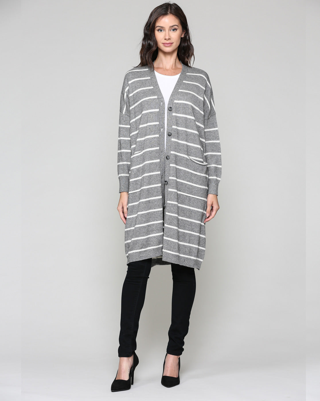 Shayla Stretch Knitted Sweater Cardigan