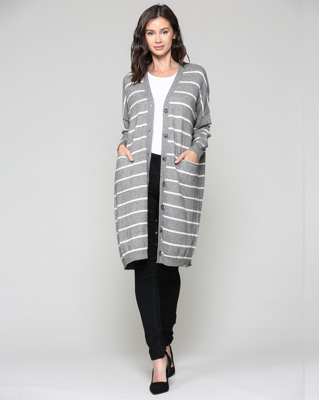 Shayla Stretch Knitted Sweater Cardigan