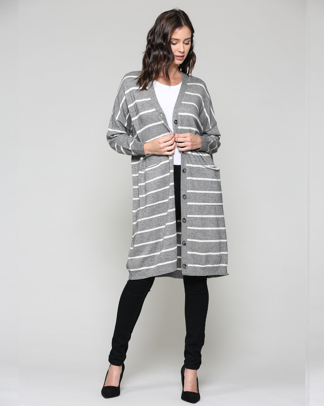 Shayla Stretch Knitted Sweater Cardigan