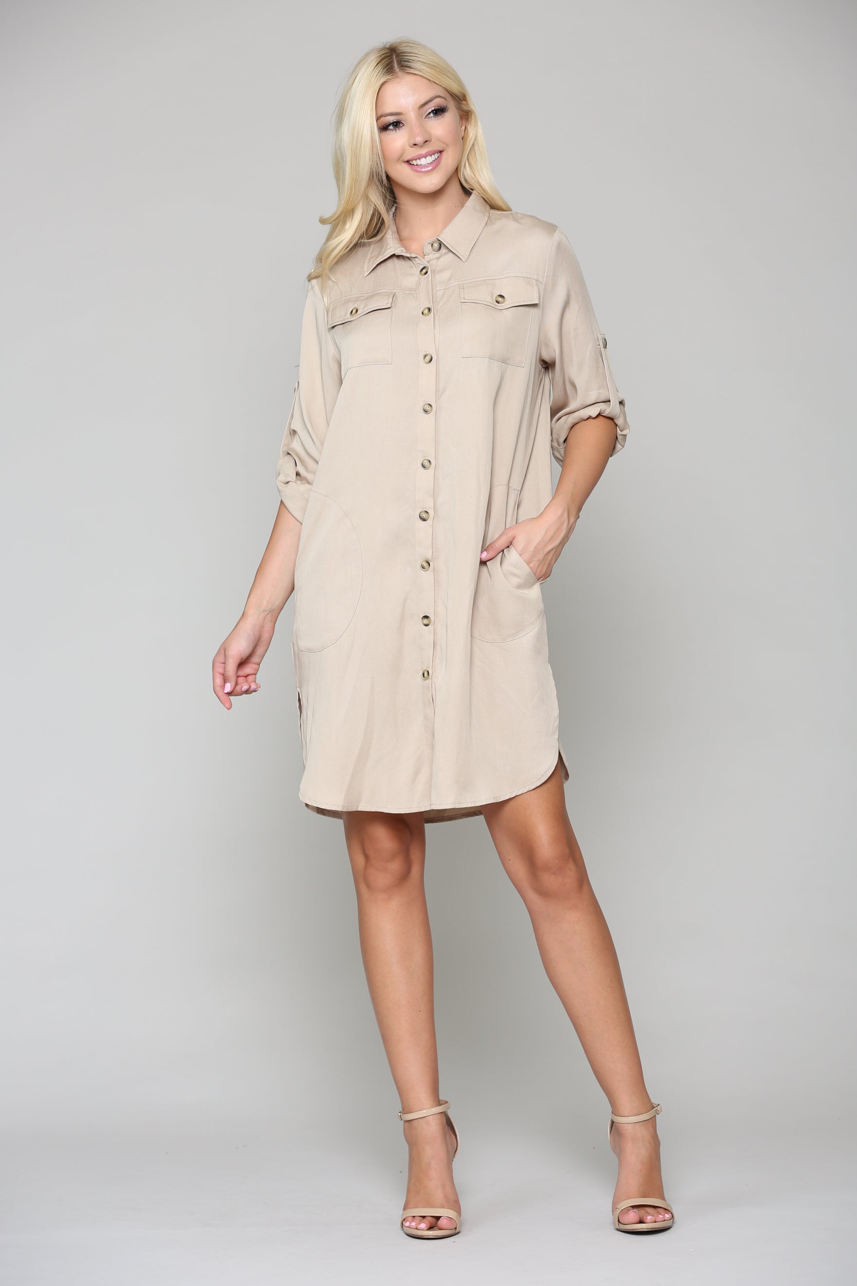 Taylor Tencel Shirt Tunic Dress