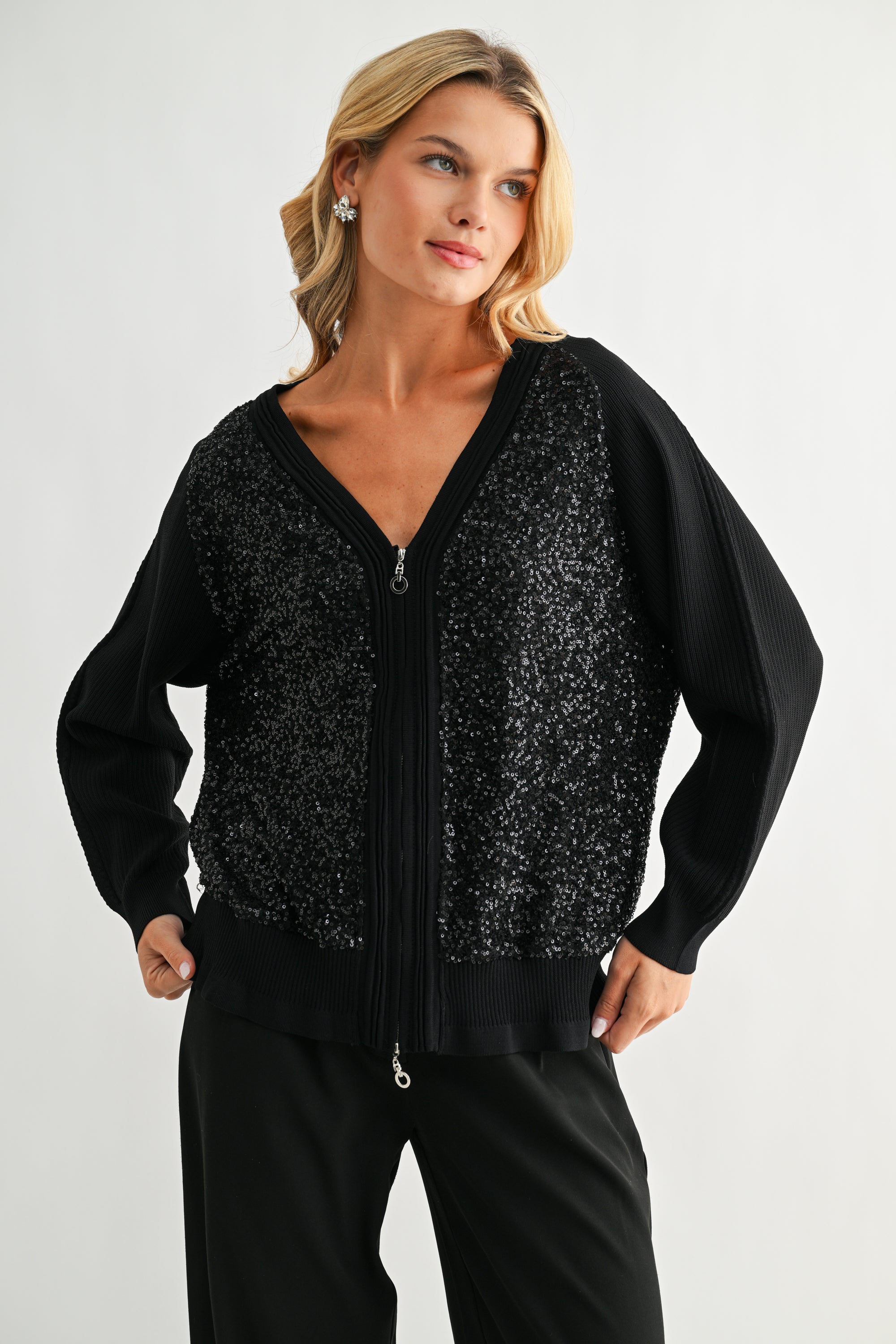 Justine Knitted Cardigan with Sequin