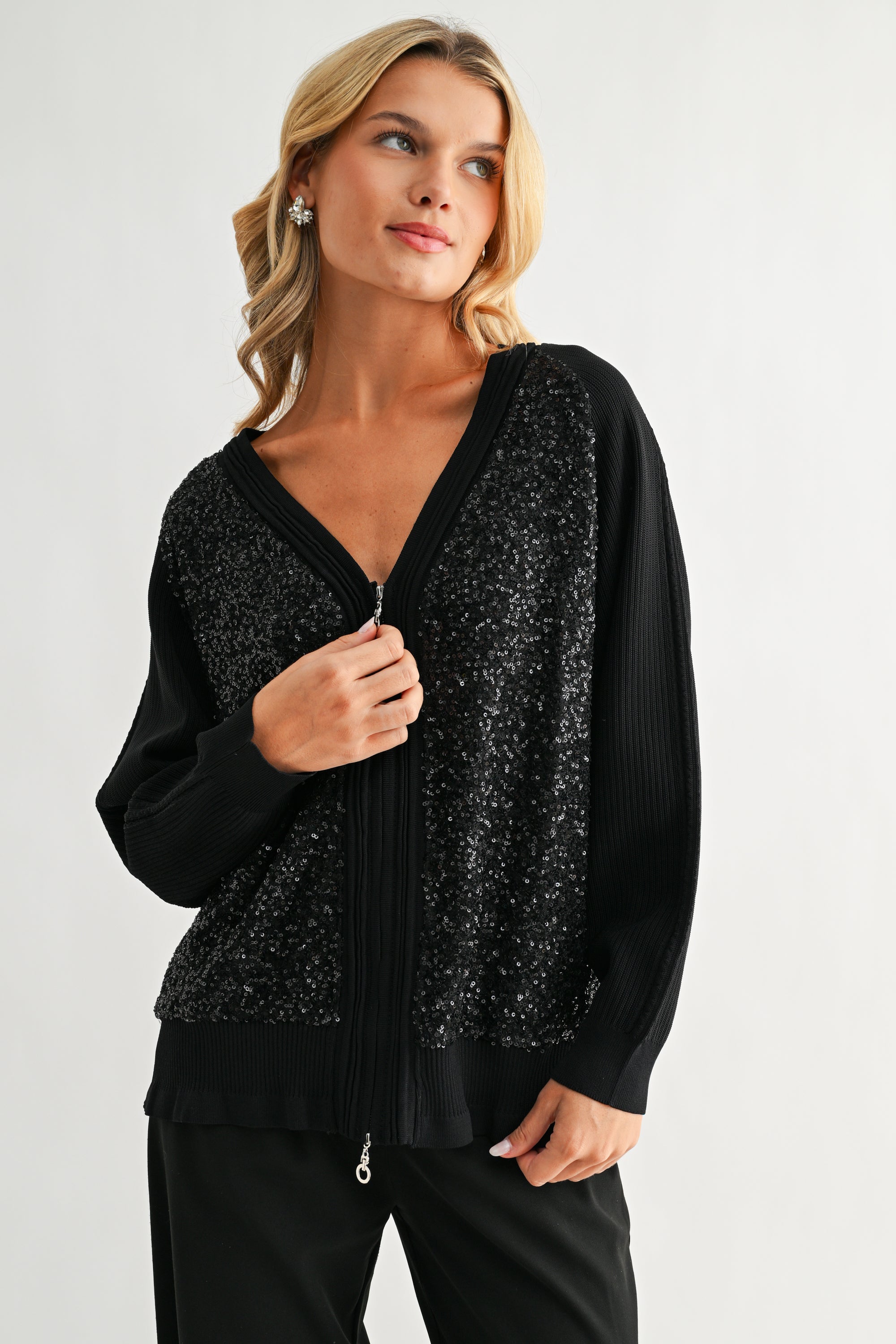 Justine Knitted Cardigan with Sequin
