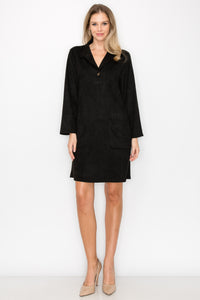 Aria Stretch Suede Dress