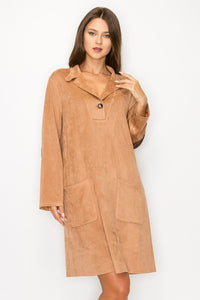 Aria Stretch Suede Dress