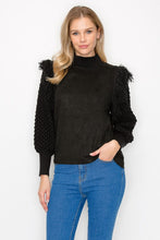 Load image into Gallery viewer, Adilene Knitted Top with Suede Combo
