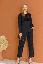 Load image into Gallery viewer, Kenna Knit Pant with Sequin Sparkles