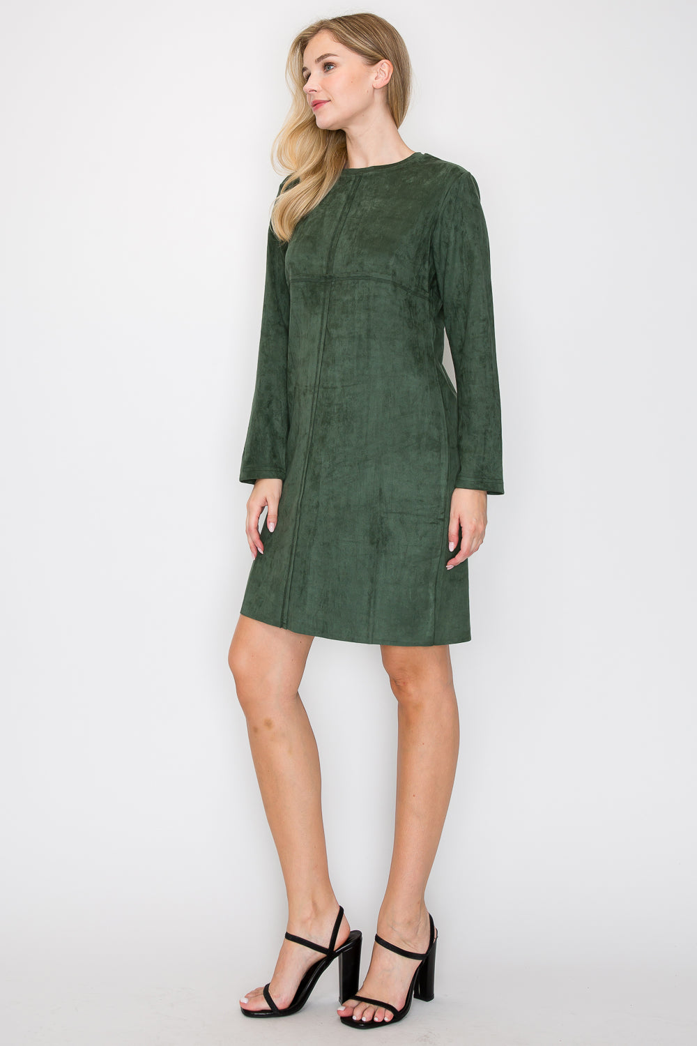 Aurora Suede Round Neck with Pockets