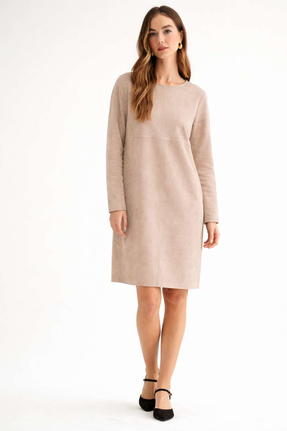 Aurora Suede Round Neck with NO Pockets