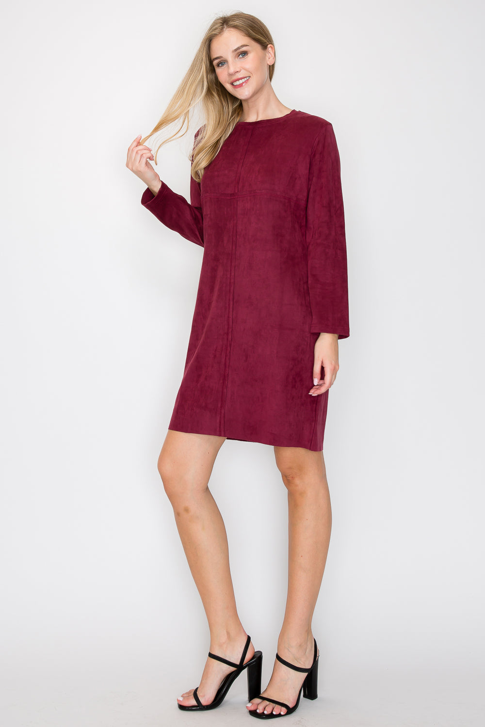 Aurora Suede Round Neck with Pockets