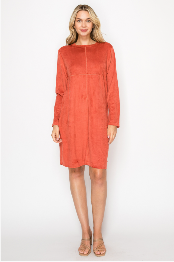 Aurora Suede Round Neck with NO Pockets