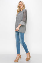 Load image into Gallery viewer, Shiron Sweater Knitted Top with Lace &amp; Pleated Ruffles