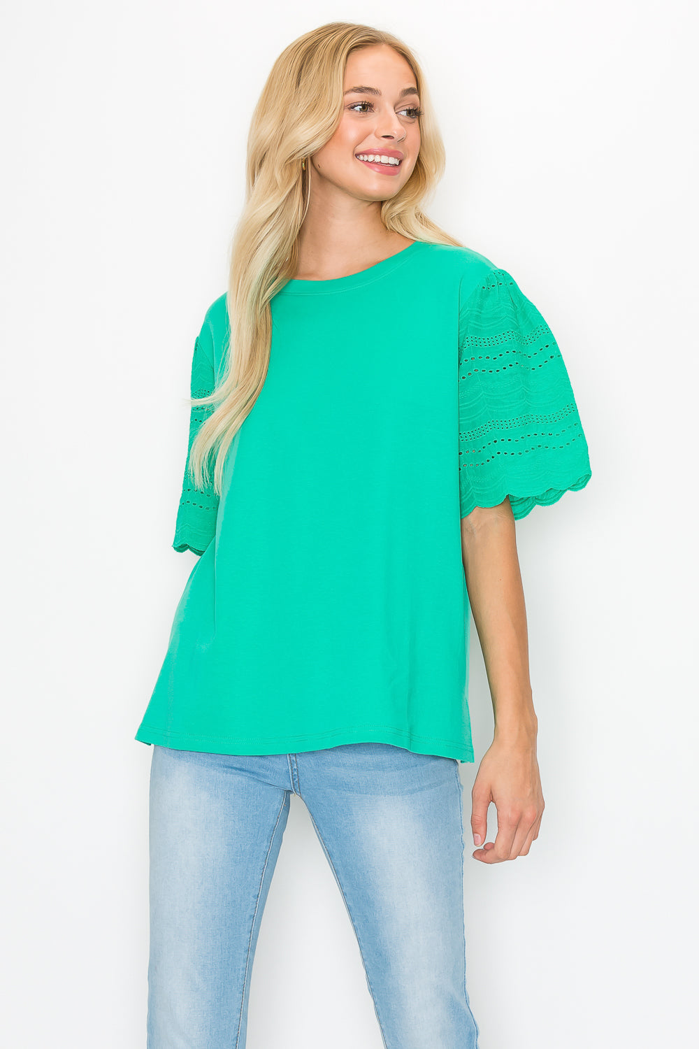 Ramona Pointe Knit with Lace Eyelet
