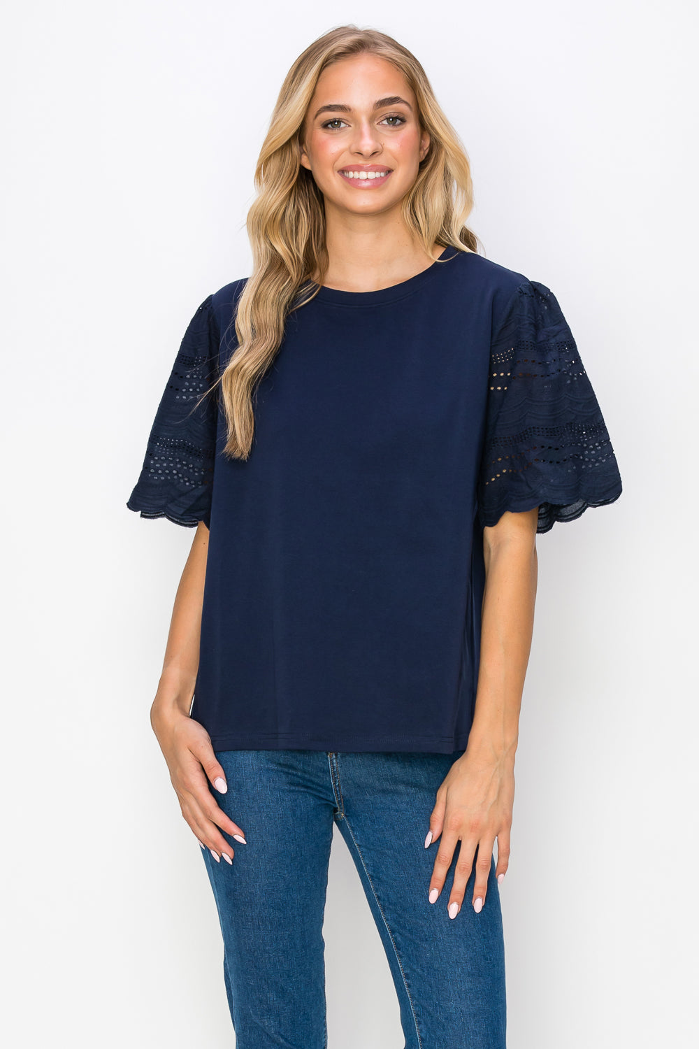 Ramona Pointe Knit with Lace Eyelet