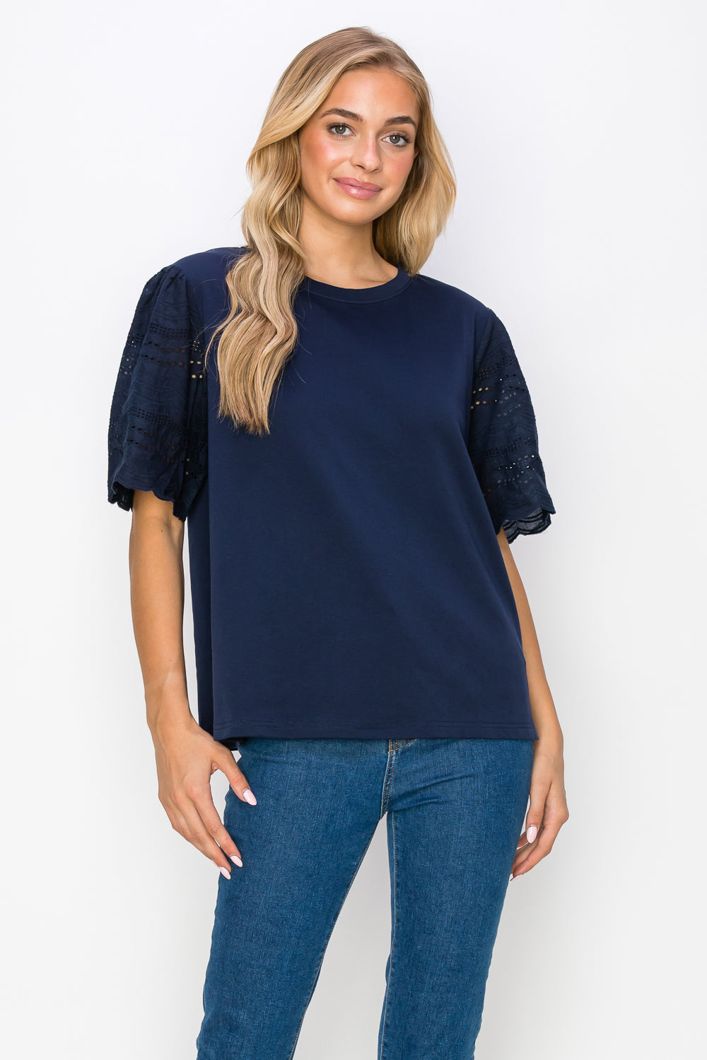 Ramona Pointe Knit with Lace Eyelet