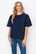 Load image into Gallery viewer, Ramona Pointe Knit with Lace Eyelet