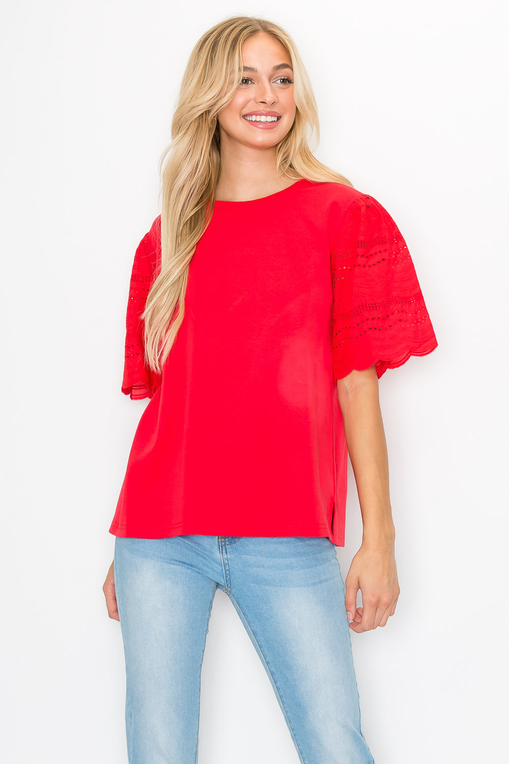 Ramona Pointe Knit with Lace Eyelet