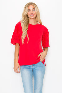 Ramona Pointe Knit with Lace Eyelet