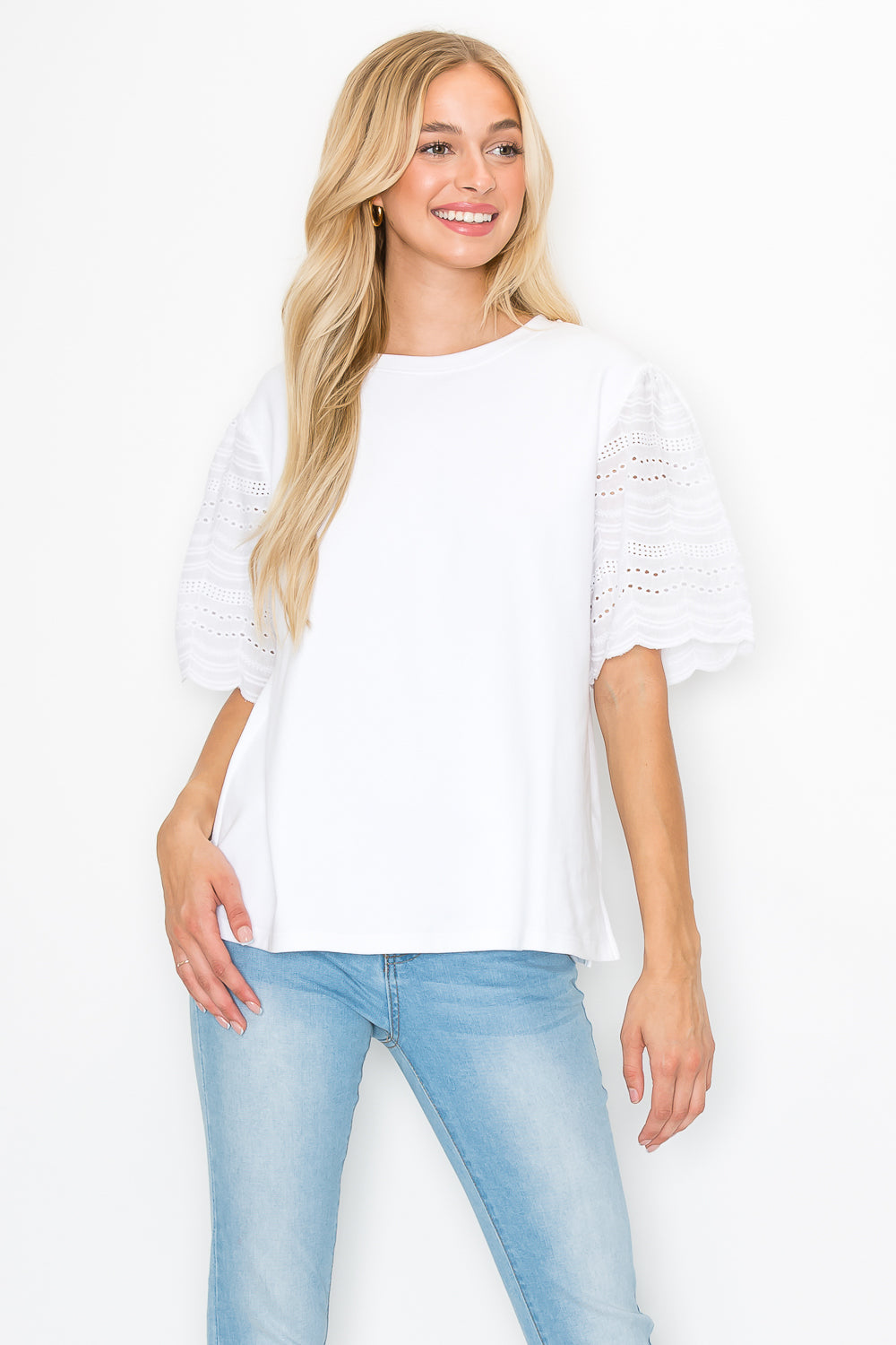 Ramona Pointe Knit with Lace Eyelet