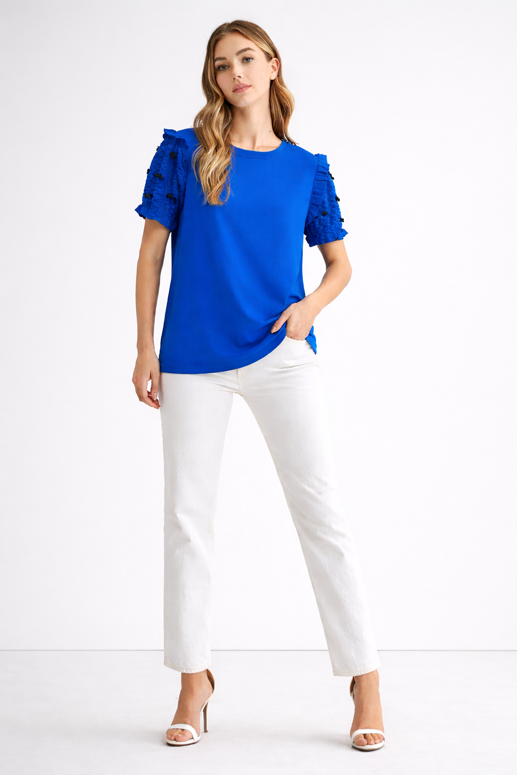 Rorie Pointe Knit Top with Ribbon Bows