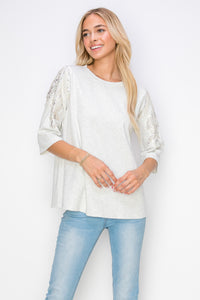 Ronnia Top with Pearl Embellishment