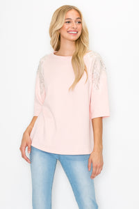 Ronnia Top with Pearl Embellishment