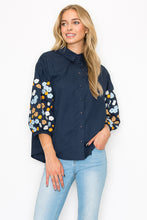 Load image into Gallery viewer, Willow Cotton Poplin Shirt with Embroidery &amp; Sparkles