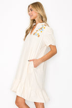 Load image into Gallery viewer, Wrenna Dress with Embroidered Flower Sparkles