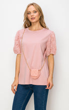 Load image into Gallery viewer, Reveka Pointe Knit Top with Detachable Crossbody Bag
