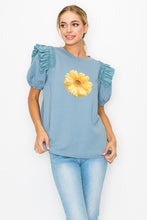 Load image into Gallery viewer, Kenna Prima Cotton Knit &amp; Sunflower with Gold Sparkling Studs