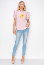 Load image into Gallery viewer, Kenna Prima Cotton Knit &amp; Sunflower with Gold Sparkling Studs