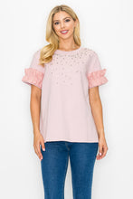 Load image into Gallery viewer, Kellie Prima Cotton Top with Sparkling Studs