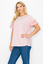 Load image into Gallery viewer, Kellie Prima Cotton Top with Sparkling Studs