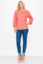 Load image into Gallery viewer, Karnie Prima Cotton Knit Top with Sparkling Studs &amp; Detachable Hoodie