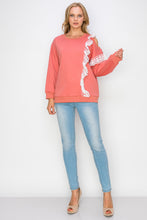 Load image into Gallery viewer, Kylie Prima Cotton Top with One-Side Open Shoulder Lace