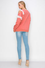Load image into Gallery viewer, Kylie Prima Cotton Top with One-Side Open Shoulder Lace