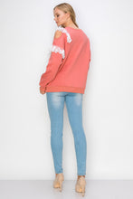 Load image into Gallery viewer, Kylie Prima Cotton Top with One-Side Open Shoulder Lace