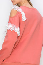 Load image into Gallery viewer, Kylie Prima Cotton Top with One-Side Open Shoulder Lace