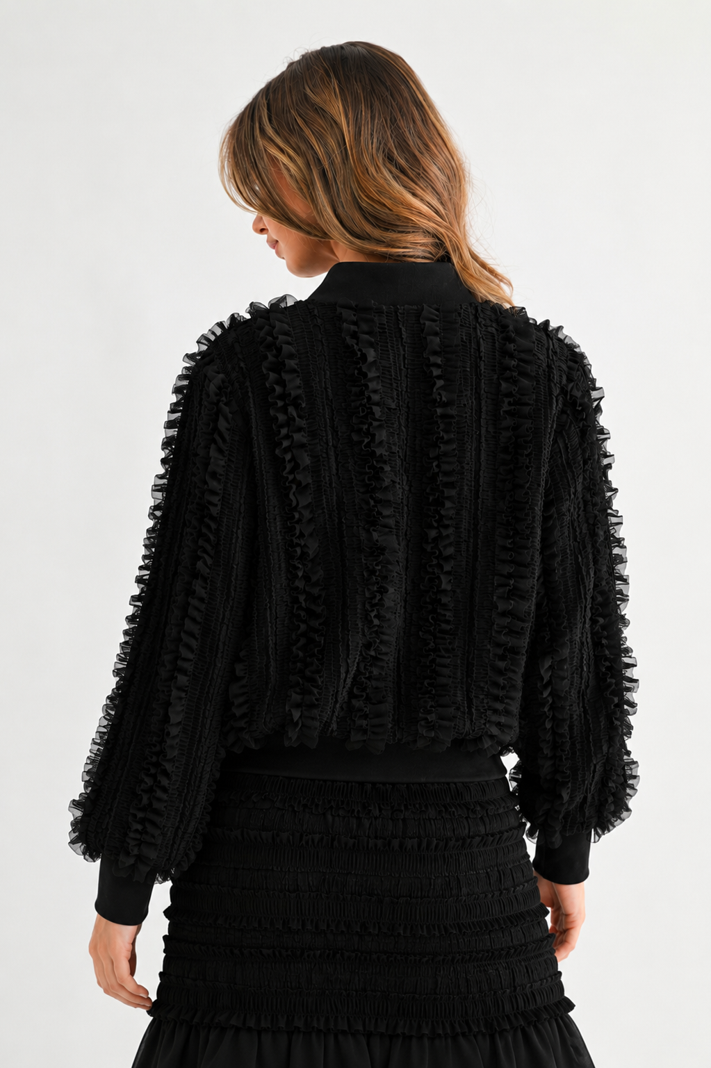 Winette Lace Ruffled Jacket