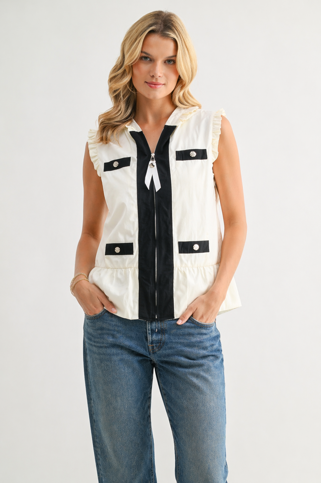 Josie Light Weight Vest with Hoodie
