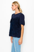 Load image into Gallery viewer, Reya Top with Front Textured Lace Mesh