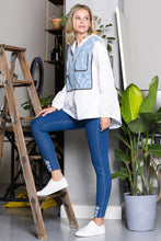 Load image into Gallery viewer, Joan Light Weight Jacket with Denim &amp; Beading Trim