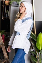 Load image into Gallery viewer, Joan Light Weight Jacket with Denim &amp; Beading Trim