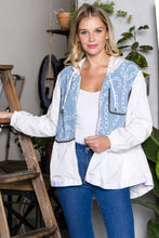 Load image into Gallery viewer, Joan Light Weight Jacket with Denim &amp; Beading Trim