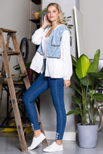 Load image into Gallery viewer, Joan Light Weight Jacket with Denim &amp; Beading Trim