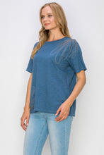 Load image into Gallery viewer, Cora Cotton Top with Beading Trim